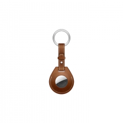 Wiwu Airtag Calfskin Anahtarlık Kahverengi