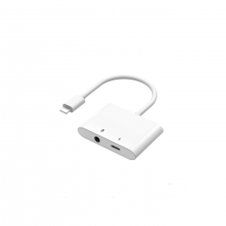 Wiwu LT01 Pro Plus Lightning Ses Adaptörü Beyaz