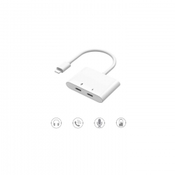 Wiwu LT-01 Plus Lightning Ses Adaptörü Beyaz