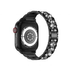 Wiwu 38-40Mm Black Metal Taşlı Kordon