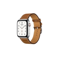 Apple Watch Hermès - 44 mm Simple Tour Fauve Barénia Deri