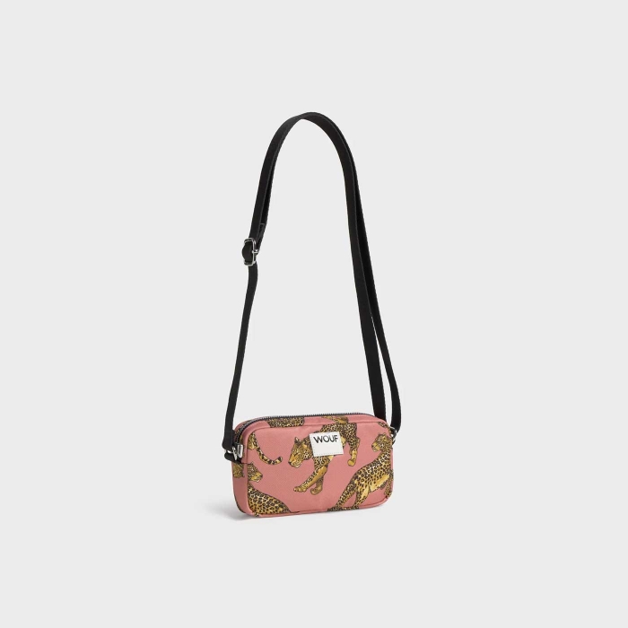 Wouf Blush Leopard Mini Çanta/Telefon Çantası