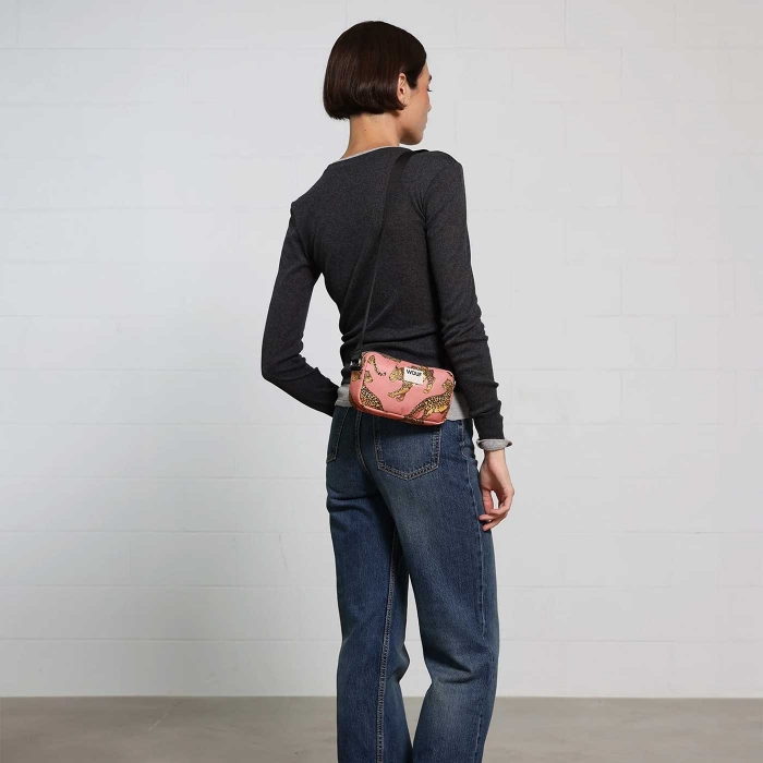 Wouf Blush Leopard Mini Çanta/Telefon Çantası