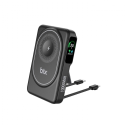 Bix Tpb16 10.000mah 6in1 Manyetik Oled Ekranlı Magsafe Powerbank Siyah