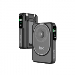 Bix Tpb16 10.000mah 6in1 Manyetik Oled Ekranlı Magsafe Powerbank Siyah
