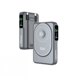 Bix Tpb16 10.000mah 6in1 Manyetik Oled Ekranlı Magsafe Powerbank Gri