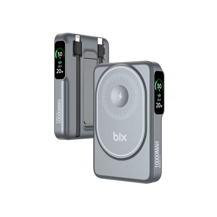 Bix Tpb16 10.000mah 6in1 Manyetik Oled Ekranlı Magsafe Powerbank Gri Bix Tpb16 10.000mah 6in1 Manyetik Oled Ekranlı Magsafe Powerbank Gri