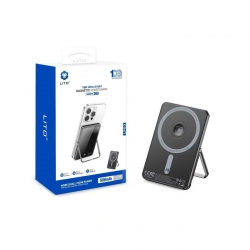 Lito LP03 5.000mah 15W Ultra Ai 5’i 1 Arada Manyetik Powerbank Siyah