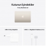 MacBook Air 13.6 inch 10CPU 8GPU M5/16GB/512GB Yıldız Işığı MDHA4TU/A