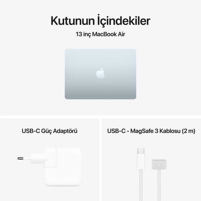 MacBook Air 13.6 inch 10CPU 8GPU M5/16GB/512GB Gök Mavisi MDHH4TU/A