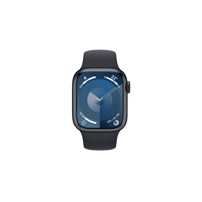 Watch 9 GPS+Cellular 45mm Gece Yarısı Alüminyum Kasa ve Gece Yarısı Spor Kordon M/L MRMD3TU/A Watch 9 GPS+Cellular 45mm Gece Yarısı Alüminyum Kasa ve Gece Yarısı Spor Kordon M/L MRMD3TU/A