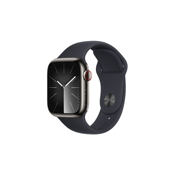 Watch 9 GPS+Cellular 45mm Grafit Paslanmaz Çelik Kasa ve Gece Yarısı Spor Kordon M/L MRMW3TU/A Watch 9 GPS+Cellular 45mm Grafit Paslanmaz Çelik Kasa ve Gece Yarısı Spor Kordon M/L MRMW3TU/A