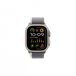 Watch Ultra 2 Natürel Titanyum Kasa ve Yeşil/Gri Trail Loop S/M MRF33TU/A