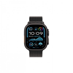 Watch Ultra 2 Siyah Titanyum Kasa ve Siyah Titanyum Milano Loop Orta Boy MX5U3TU/A
