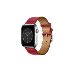 Apple Watch Hermès - 44 mm Simple Tour Rouge Piment Swift Deri