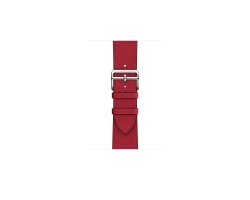 Apple Watch Hermès - 44 mm Simple Tour Rouge Piment Swift Deri