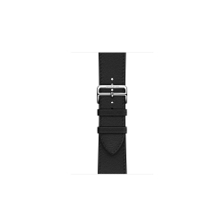 Apple Watch Hermès - 44 mm Simple Tour Boucle Déployante Noir Swift Deri